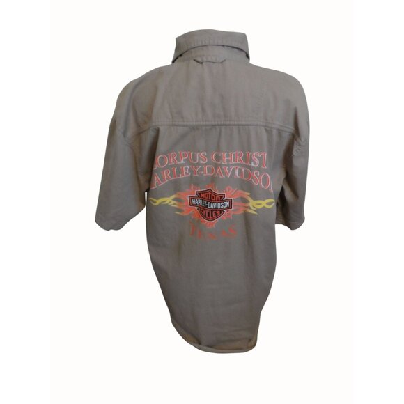 Harley-Davidson Corpus Christi Texas Dealor Staff Button-Up Shirt Men’s Size SM - Picture 3 of 10